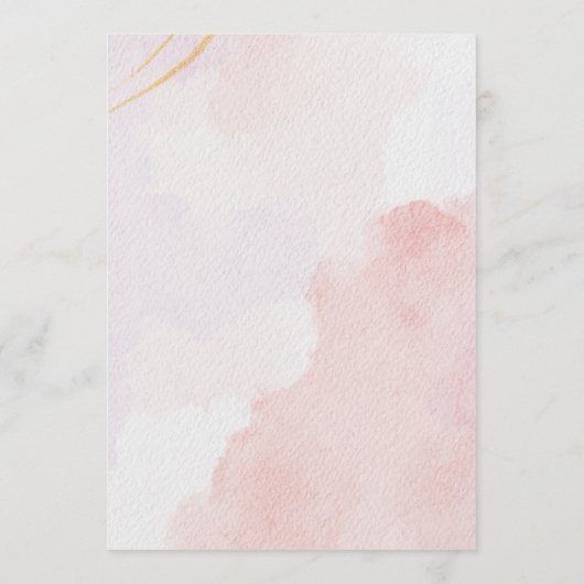 Chique roze bloemenbruiloft programmakaart (Achterkant)