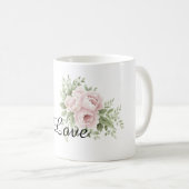 Chique Roze Bloemendesign Koffiemok (Voorkant rechts)