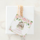 Chique roze bloemenegel Baby shower dank u Bedankjes Labels (In situ)