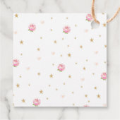 Chique roze bloemenpaard verjaardagsfeestje dank u bedankjes labels (Achterkant)