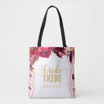 Chique roze bloemenstrepen gouden Confetti bruidst