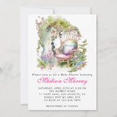 Chique roze bloementuinstoel Baby shower Kaart (Voorkant)