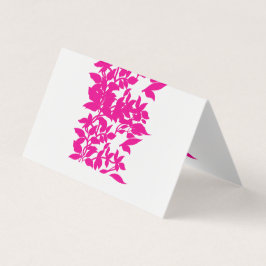 Chique Roze Bloemenvouw Visitekaartje