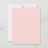 Chique Roze Bloemige Bruidsuitnodiging Bedankkaart (Achterkant)