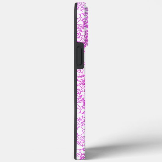 Chique roze  bloemmotief Case-Mate iPhone case (Achterkant / Rechts)
