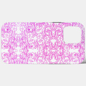 Chique roze  bloemmotief Case-Mate iPhone case (Achterkant (horizontaal))