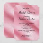 Chique roze blush faux leer kaart (Voorkant / Achterkant)