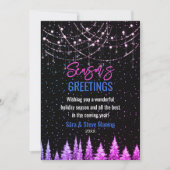 Chique roze bomen Kerstmis glitter lichten nieuw j (Voorkant)