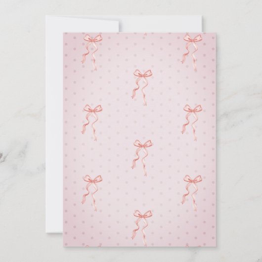 Chique roze boog gestippeld Baby shower Kaart (Achterkant)