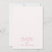 Chique roze boog wilde bloemen Baby in bloei Kaart (Achterkant)