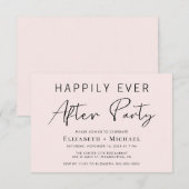 Chique roze bruiloft receptie na feest kaart (Voorkant / Achterkant)