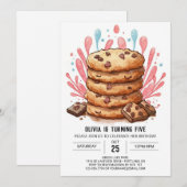 Chique Roze Candyland Cookies Verjaardag Kaart (Voorkant / Achterkant)
