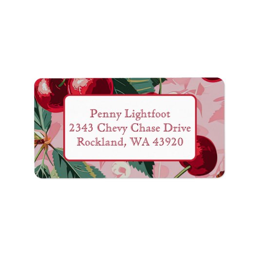 Chique  roze 'Cherry Pop' Etiket (Voorkant)