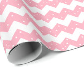 Chique Roze Chevron Inpakpapier (Rol Hoek)
