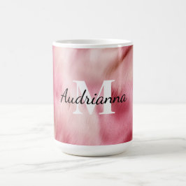 Chique roze cowgirl Koeienhuid Monogram Koffiemok