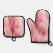 Chique roze cowgirl Koeienhuid Ovenwant & Pannenlap Set (Voorkant)