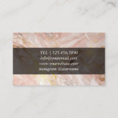 Chique roze design Kaarten voor Event Manager Visitekaartje (Achterkant)