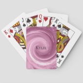Chique Roze Draaiing Pokerkaarten (Achterkant)