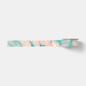 Chique roze en blauwe marmer satijnen lint (Voorkant)