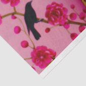 Chique Roze en Geel Bloemen Vogelkooi Pet Decoupag Tissuepapier (Detail)