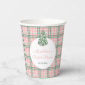 Chique roze en groen vakantie Vrijgezellenfeest fe Papieren Bekers (Achterkant)