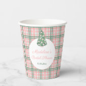 Chique roze en groen vakantie Vrijgezellenfeest fe Papieren Bekers (Voorkant)