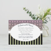 Chique roze en groene repetitiedinersuitnodiging kaart (Staand voorkant)