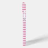 Chique roze en wit gestreept Case-Mate iPhone case (Achterkant / Links)