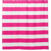 Chique roze en witte strepen douchegordijn (Voorkant)