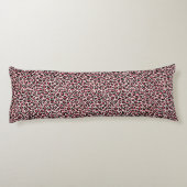 Chique roze en zwart luipaard Print Body kussen (Achterkant)