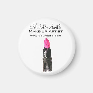 Chique roze en zwarte waterverf lipstick Make-up Magneet