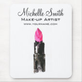 Chique roze en zwarte waterverf lipstick Make-up Muismat (Voorkant)