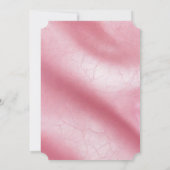 Chique roze faux lederen bruiloft kaart (Achterkant)