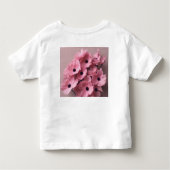 Chique roze florale waterverf bruids kinder shirts (Achterkant)