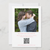 Chique Roze Foto Moderne Trouwdag Save The Date (Achterkant)