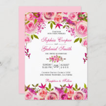 Chique roze fuchsia Roos botanische bloemen bruilo