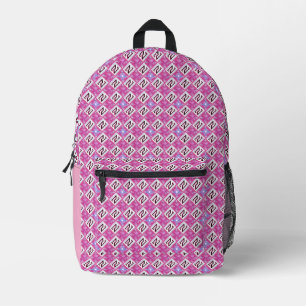 Chique Roze Geometrisch Alfabet N Initiaal Bedrukte Rugzak