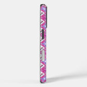 Chique Roze Geometrisch Alfabet N Initiaal Case-Mate iPhone Case (Achterkant / Rechts)