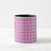 Chique Roze Geometrisch Alfabet N Initiaal Mok (Midden)