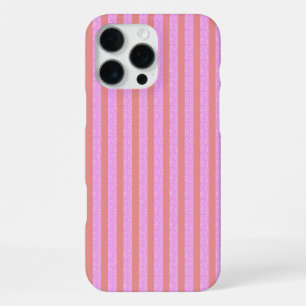 Chique roze geometrische strepen Geostripes iPhone 16 Pro Max Hoesje