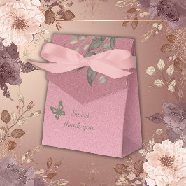 chique roze glamoureuze glitter & groen wedding bedankdoosjes