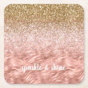 Chique roze glans zebraprint kartonnen onderzetters