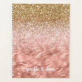 Chique roze glans zebraprint planner (Voorkant)
