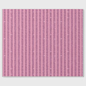 Chique roze glinsterende verticale strepen cadeaupapier (Vlak)