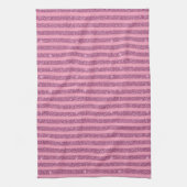 Chique roze glinsterende verticale strepen theedoek (Verticaal)