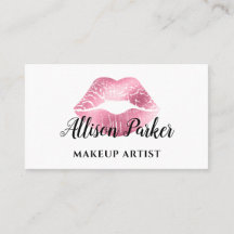Chique Roze Glitter Lippen Make-up Artiest 