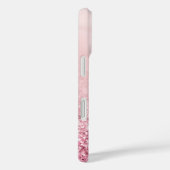 Chique Roze Glitter Ombre Drift Witte Marmer Case-Mate iPhone Case (Achterkant / Rechts)