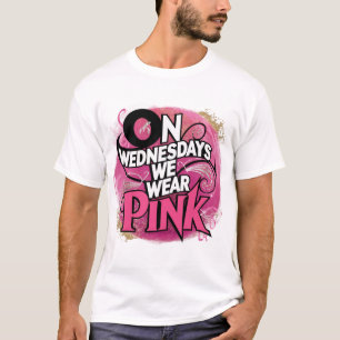 Chique roze glitter ‘Op woensdag Draag we roze’ T- T-shirt