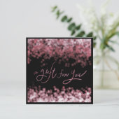 Chique Roze Glitter Salon Cadeaubon Feestdagenkaart (Staand voorkant)