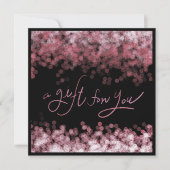 Chique Roze Glitter Salon Cadeaubon Feestdagenkaart (Voorkant)